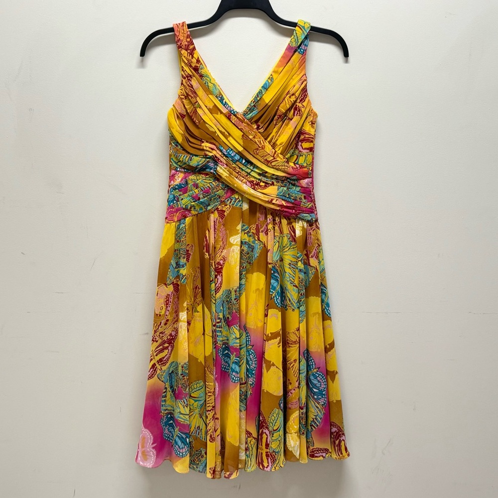 Jackie Jon Sleeveless Butterfly Print Midi Dress